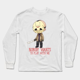 sad jason the friday cute jason the friday chibi jason Long Sleeve T-Shirt